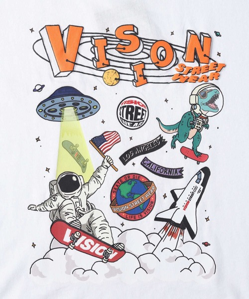 Right-on(ライトオン)の「【VISION STREET】別注グラフィックプリントロンT(Tシャツ/カットソー・メンズ・ブラック/ホワイト/ブルー・XL/L/M)」の8枚目の写真