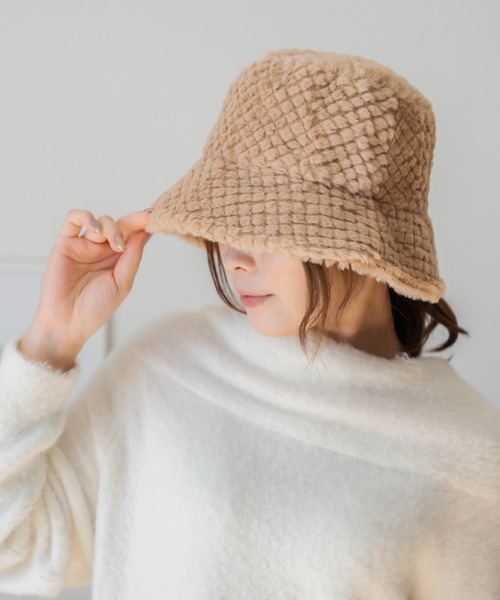 DEVICE(デバイス)の「もこもこ ファーボリューム バケットハット(ハット・レディース・ブラック/ホワイト/ベージュ・FREE)」の9枚目の写真