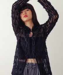 CODE A | CODE A ｜ front ribbon feather blouse(シャツ/ブラウス)