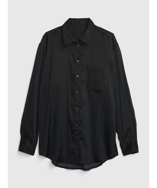 GAP(ギャップ)の「シアー オーガンザ ビッグシャツ(シャツ/ブラウス・レディース・ブラック/ベージュ/ネイビー・XS/XXS/L/M/S)」の5枚目の写真