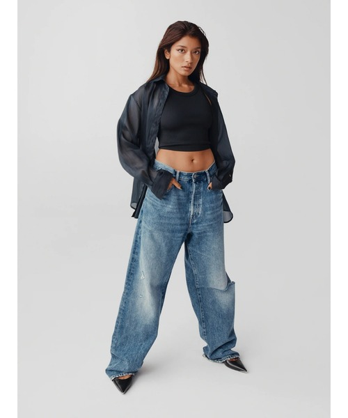 GAP(ギャップ)の「シアー オーガンザ ビッグシャツ(シャツ/ブラウス・レディース・ブラック/ベージュ/ネイビー・XS/XXS/L/M/S)」の19枚目の写真