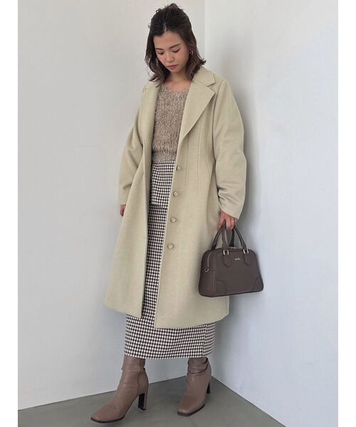 dazzlin(ダズリン)の「ウエストシェイプロングジャケットコート(その他アウター・レディース・ベージュ/アイボリー/グリーン・SMALL/MEDIUM)」の20枚目の写真