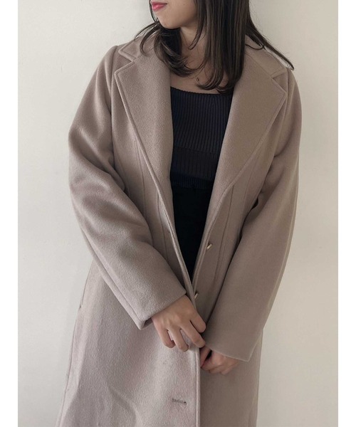 dazzlin(ダズリン)の「ウエストシェイプロングジャケットコート(その他アウター・レディース・ベージュ/アイボリー/グリーン・SMALL/MEDIUM)」の2枚目の写真