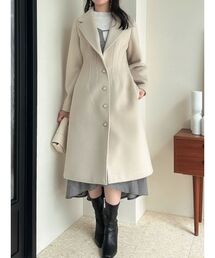 ウエストシェイプロングジャケットコート
