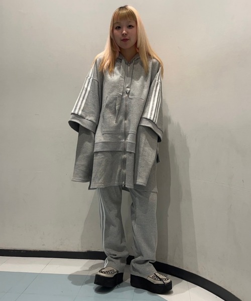 Candy Stripper（キャンディストリッパー）の「CND COMBINED ZIP UP フーディー（パーカー・レディース・ブラック/ヘザーグレー/グレー・2）」の9枚目の写真