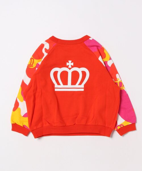 BABYDOLL（ベビードール）の「袖総柄トレーナー 8836K（スウェット・キッズ・グリーン/オレンジ系9・130cm/100cm/120cm/90cm/110cm/80ｃｍ）」の3枚目の写真