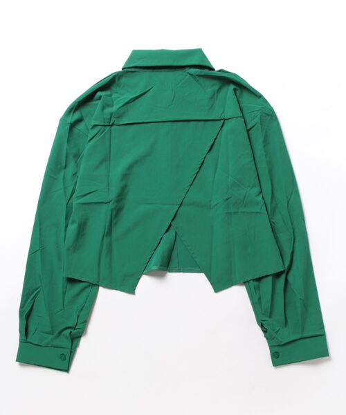 urge:(アージコロン )の「【URGE:】クロップド丈 バッククロススリット シャツ(シャツ/ブラウス・レディース・ブルー/グリーン/ホワイト・SMALL/MEDIUM/LARGE/X-LARGE)」の11枚目の写真