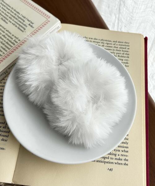 新品☆ラドロー☆ヘアゴム☆ファー☆リボン☆ブラック