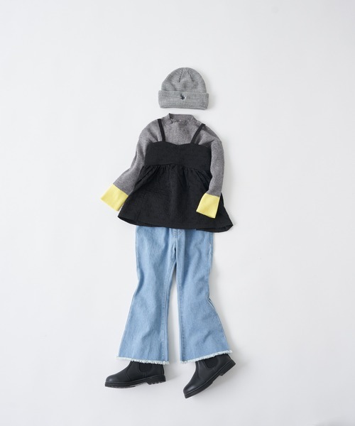 CIAOPANIC TYPY(チャオパニックティピー)の「【KIDS】ふくれジャガードキャミチュニック(キャミソール・キッズ・アイボリー/ブラック/ホワイト・MEDIUM/LARGE/X-LARGE/XX-LARGE/SMALL)」の18枚目の写真