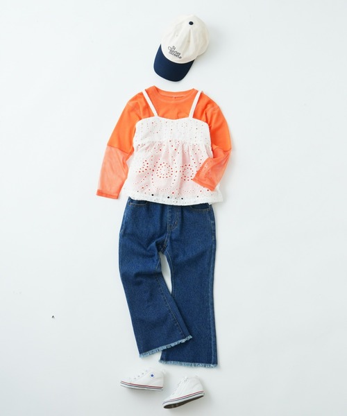 CIAOPANIC TYPY(チャオパニックティピー)の「【KIDS】ふくれジャガードキャミチュニック(キャミソール・キッズ・アイボリー/ブラック/ホワイト・MEDIUM/LARGE/X-LARGE/XX-LARGE/SMALL)」の8枚目の写真