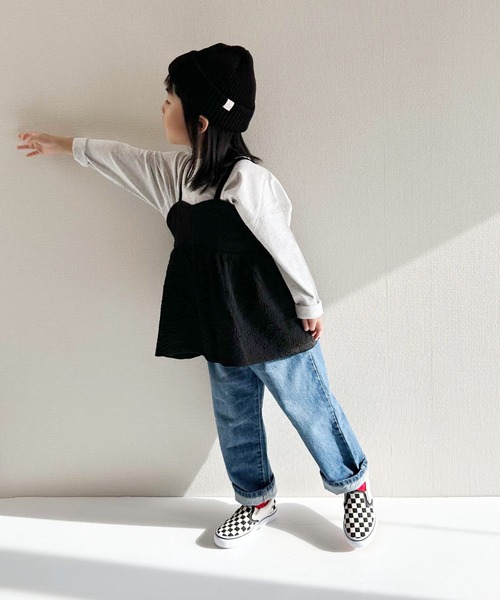 CIAOPANIC TYPY(チャオパニックティピー)の「【KIDS】ふくれジャガードキャミチュニック(キャミソール・キッズ・アイボリー/ブラック/ホワイト・MEDIUM/LARGE/X-LARGE/XX-LARGE/SMALL)」の11枚目の写真