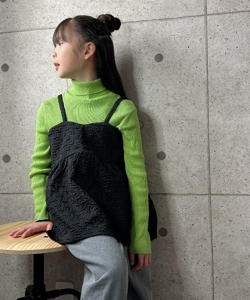 CIAOPANIC TYPY(チャオパニックティピー)の「【KIDS】ふくれジャガードキャミチュニック(キャミソール・キッズ・アイボリー/ブラック/ホワイト・MEDIUM/LARGE/X-LARGE/XX-LARGE/SMALL)」の10枚目の写真