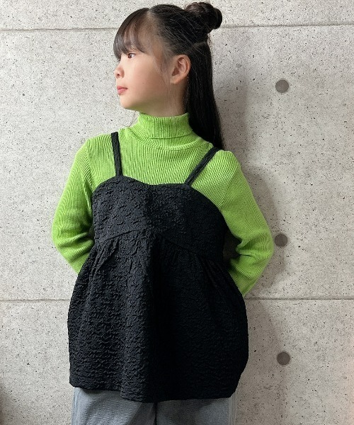 CIAOPANIC TYPY(チャオパニックティピー)の「【KIDS】ふくれジャガードキャミチュニック(キャミソール・キッズ・アイボリー/ブラック/ホワイト・MEDIUM/LARGE/X-LARGE/XX-LARGE/SMALL)」の12枚目の写真