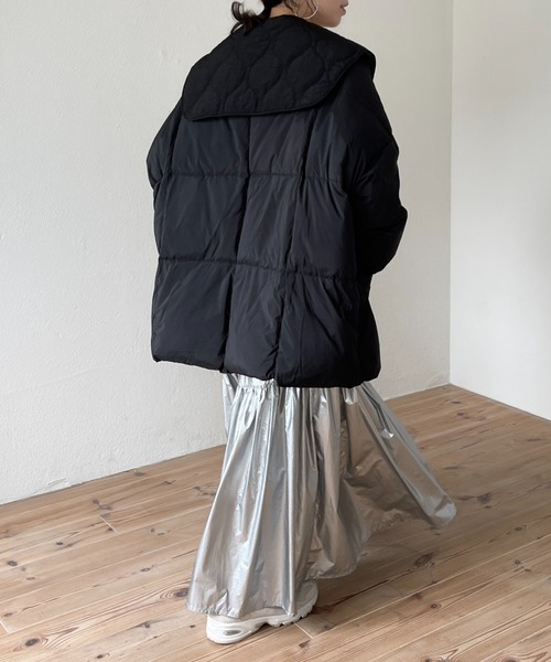 wee9s(ウィークス)の「quilting big collar / キルティングビッグカラー,付け襟(付け襟・レディース・ブラック/アイボリー/カーキ・FREE)」の11枚目の写真