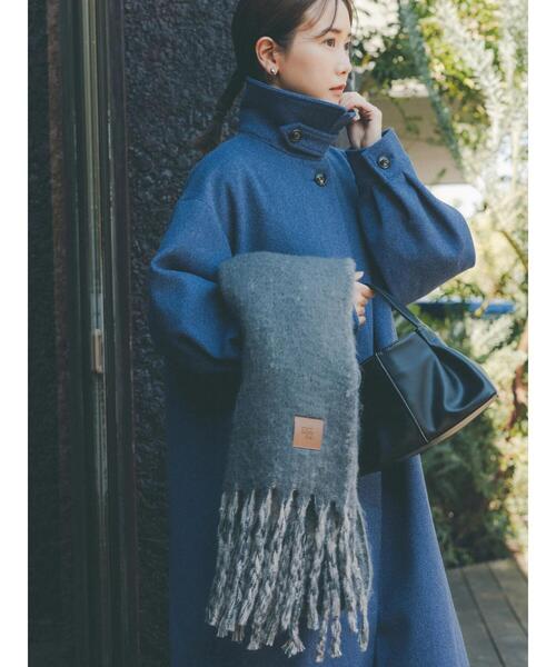 Samansa Mos2 blue（サマンサモスモスブルー）の「【Rina×blue】バイカラーストール（ストール/ショール・レディース・チャコールグレー/ブラウン/カーキ・F）」の4枚目の写真
