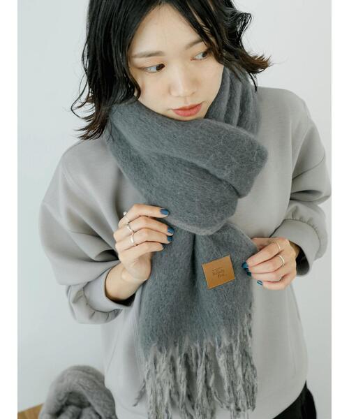 Samansa Mos2 blue（サマンサモスモスブルー）の「【Rina×blue】バイカラーストール（ストール/ショール・レディース・チャコールグレー/ブラウン/カーキ・F）」の9枚目の写真