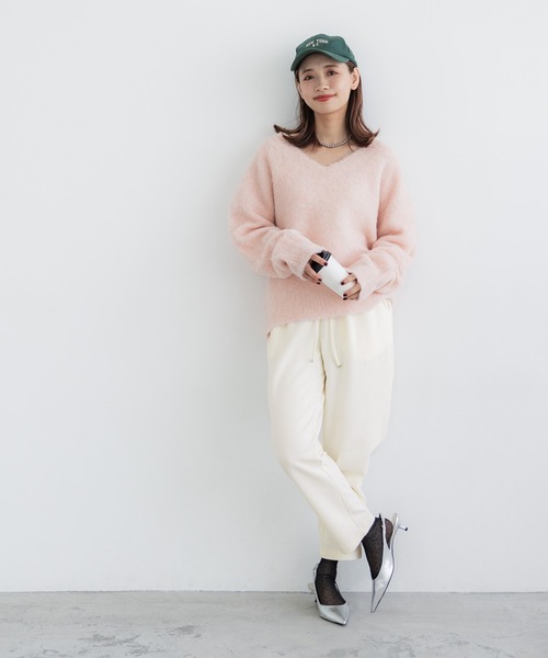 coca(coca)(コカ)の「裏起毛カットカルゼテーパードパンツ(その他パンツ・レディース・ブラック/ダークブラウン/ピンク/アイボリー・M/L)」の15枚目の写真