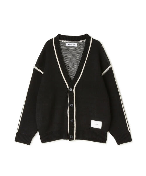 WHITELAND（ホワイトランド）の「【WEB&DEPOT限定】WHITELAND/ホワイトランド/LINE CARDIGAN（カーディガン/ボレロ・メンズ・ブラック/ラベンダー/アイボリー・F）」の12枚目の写真