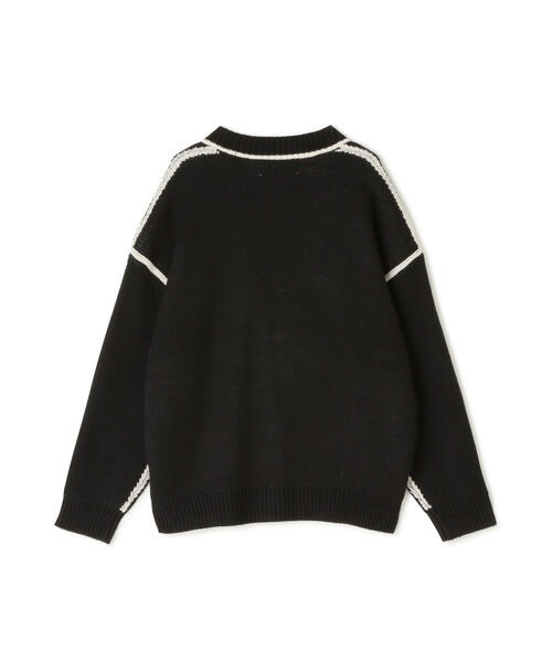 WHITELAND（ホワイトランド）の「【WEB&DEPOT限定】WHITELAND/ホワイトランド/LINE CARDIGAN（カーディガン/ボレロ・メンズ・ブラック/ラベンダー/アイボリー・F）」の14枚目の写真