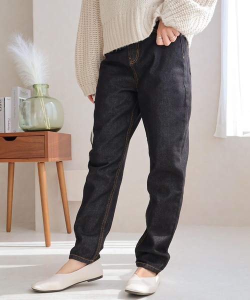 Social GIRL(ソーシャルガール)の「デニムテーパードパンツ(デニムパンツ・レディース・ブラック/ブルー/アイボリー・M/L)」の9枚目の写真