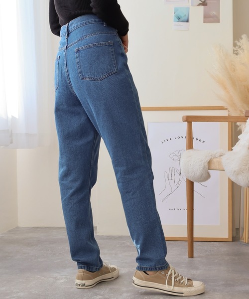 Social GIRL(ソーシャルガール)の「デニムテーパードパンツ(デニムパンツ・レディース・ブラック/ブルー/アイボリー・M/L)」の17枚目の写真