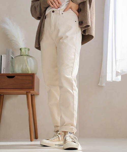 Social GIRL(ソーシャルガール)の「デニムテーパードパンツ(デニムパンツ・レディース・ブラック/ブルー/アイボリー・M/L)」の11枚目の写真