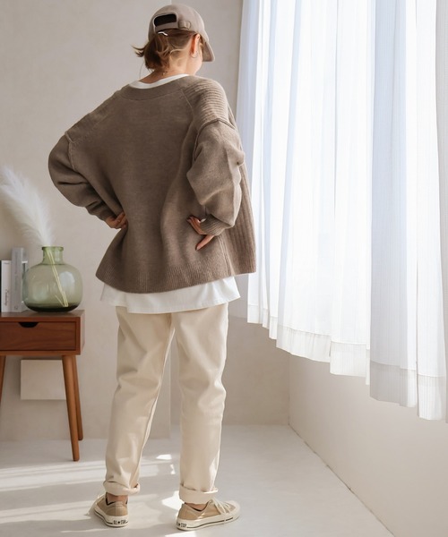 Social GIRL(ソーシャルガール)の「デニムテーパードパンツ(デニムパンツ・レディース・ブラック/ブルー/アイボリー・M/L)」の12枚目の写真