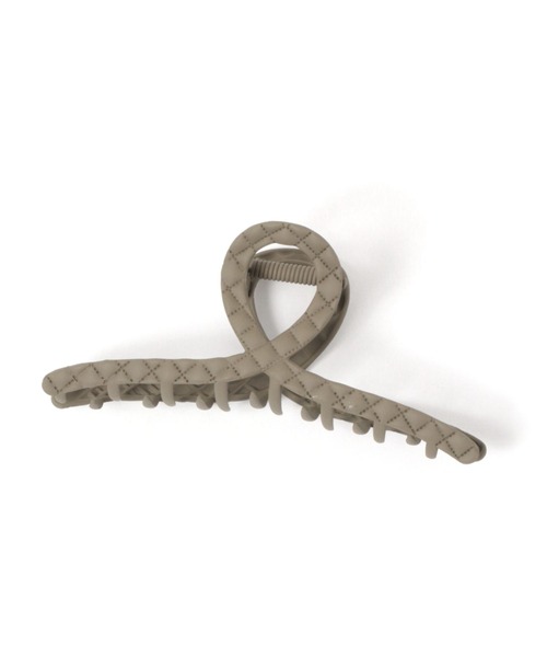 LAKOLE（ラコレ）の「マットキルト風ループバンスクリップ / 987692（バレッタ/ヘアクリップ・レディース・グレー/ベージュ/ブラック・FREE）」の3枚目の写真