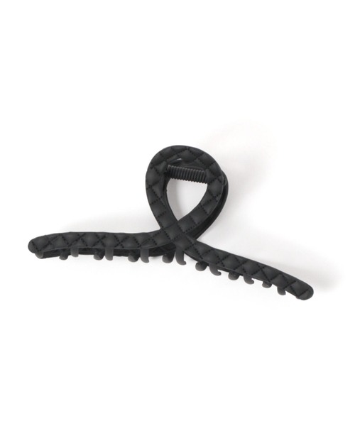 LAKOLE（ラコレ）の「マットキルト風ループバンスクリップ / 987692（バレッタ/ヘアクリップ・レディース・グレー/ベージュ/ブラック・FREE）」の2枚目の写真