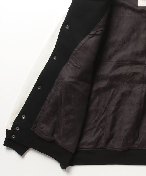 REMI RELIEF(レミレリーフ)の「REMI RELIEF/レミレリーフ メルトンスタジャン(スタジャン・メンズ・ブラック・XL/M/L)」の2枚目の写真