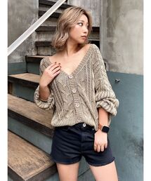 GYDA | 2WAYメッシュスリーブブリーチニットトップス(ニット/セーター)