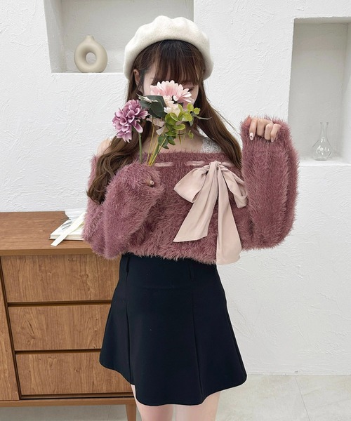 オフショルリボンドッキングニット【ZOZOTOWN限定アイテム】（ニット