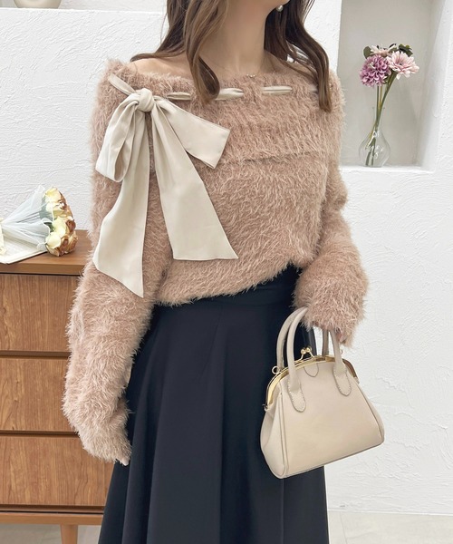 オフショルリボンドッキングニット【ZOZOTOWN限定アイテム】（ニット