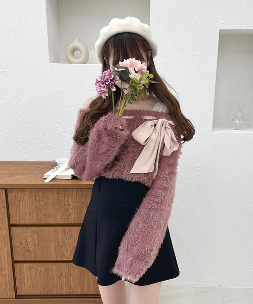 オフショルリボンドッキングニット【ZOZOTOWN限定アイテム】（ニット