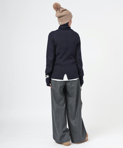 AP STUDIO（エーピーストゥディオ）の「ウールリブタートルネックプルオーバー（ニット/セーター・レディース・チャコールグレー/ネイビー/ブラック・FREE）」の8枚目の写真