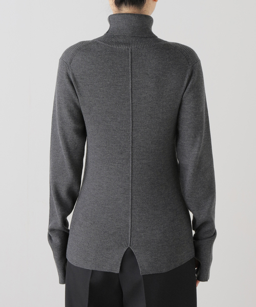 AP STUDIO（エーピーストゥディオ）の「ウールリブタートルネックプルオーバー（ニット/セーター・レディース・チャコールグレー/ネイビー/ブラック・FREE）」の22枚目の写真