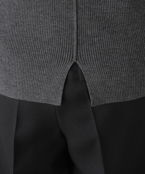 AP STUDIO ウールリブタートルネックプルオーバー グレー ウールリブタートルネックプルオーバー（ニット/セーター）｜AP STUDIO