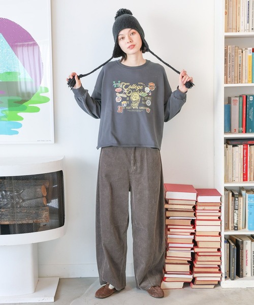 niko and（ニコアンド）の「アソートロゴミニ裏毛プルオーバー