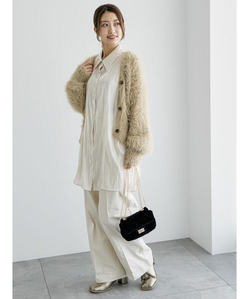 Te chichi(テチチ)の「割線サテンチュニックシャツ(シャツ/ブラウス・レディース・オフホワイト/グレー/グリーン・F)」の10枚目の写真