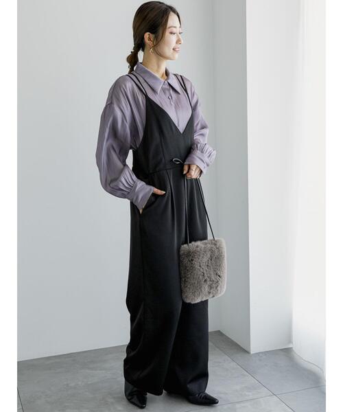 Te chichi(テチチ)の「割線サテンチュニックシャツ(シャツ/ブラウス・レディース・オフホワイト/グレー/グリーン・F)」の9枚目の写真