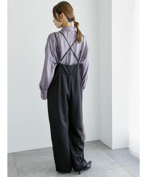 Te chichi(テチチ)の「割線サテンチュニックシャツ(シャツ/ブラウス・レディース・オフホワイト/グレー/グリーン・F)」の8枚目の写真