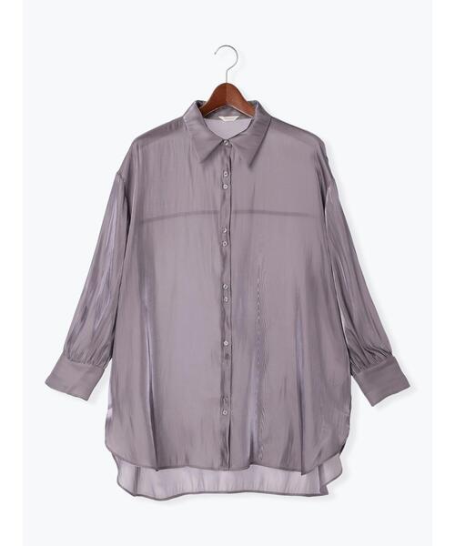 Te chichi(テチチ)の「割線サテンチュニックシャツ(シャツ/ブラウス・レディース・オフホワイト/グレー/グリーン・F)」の17枚目の写真