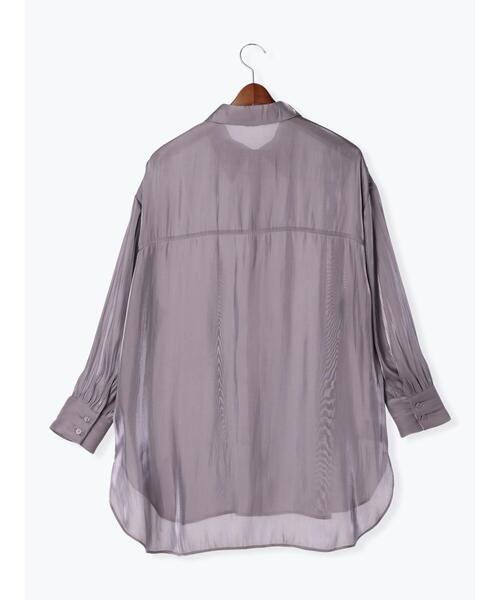 Te chichi(テチチ)の「割線サテンチュニックシャツ(シャツ/ブラウス・レディース・オフホワイト/グレー/グリーン・F)」の16枚目の写真