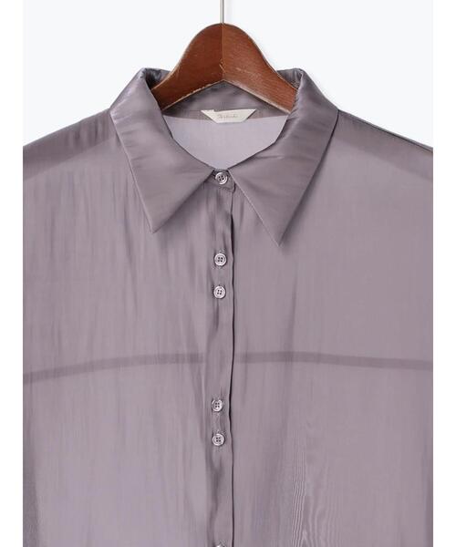 Te chichi(テチチ)の「割線サテンチュニックシャツ(シャツ/ブラウス・レディース・オフホワイト/グレー/グリーン・F)」の15枚目の写真