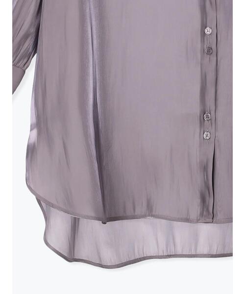 Te chichi(テチチ)の「割線サテンチュニックシャツ(シャツ/ブラウス・レディース・オフホワイト/グレー/グリーン・F)」の13枚目の写真