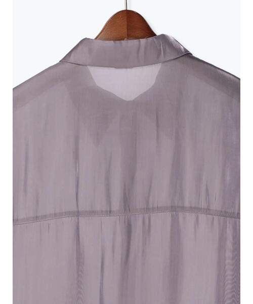 Te chichi(テチチ)の「割線サテンチュニックシャツ(シャツ/ブラウス・レディース・オフホワイト/グレー/グリーン・F)」の12枚目の写真