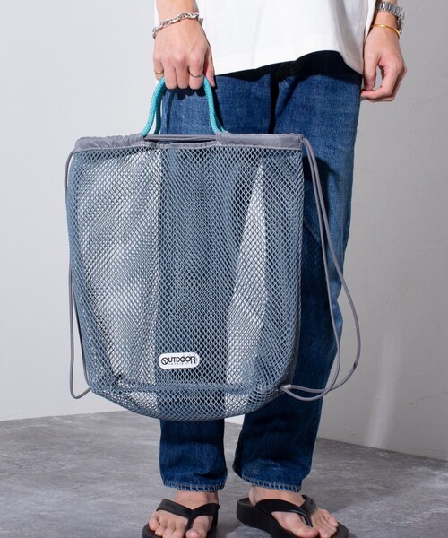 OUTDOOR PRODUCTS メッシュ バックパック OUTDOOR アウトドア デイパック メッシュポケット付 ポリ
