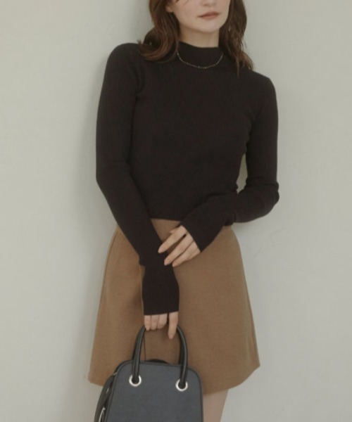 ACYM（アシーム）の「Back tie marshmallow ニット（ニット/セーター・レディース・ブラックミックス/ブラック/アイボリー・FREE）」の7枚目の写真