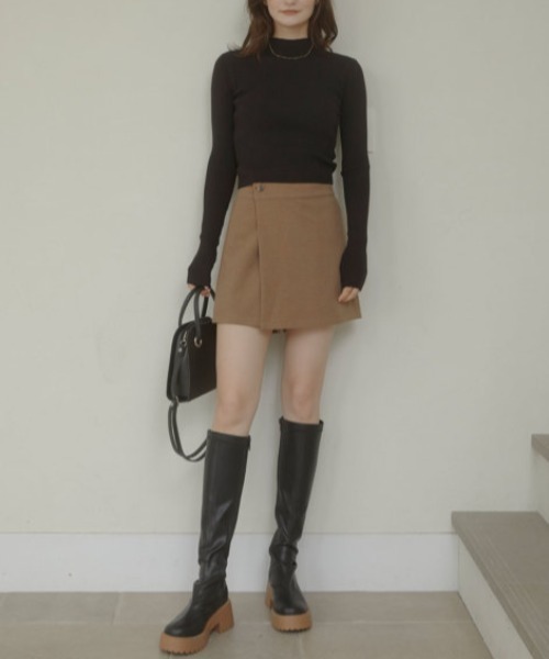 ACYM（アシーム）の「Back tie marshmallow ニット（ニット/セーター・レディース・ブラックミックス/ブラック/アイボリー・FREE）」の9枚目の写真