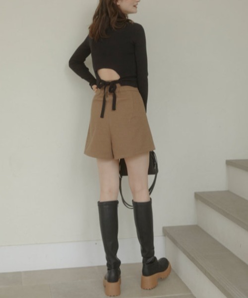 ACYM（アシーム）の「Back tie marshmallow ニット（ニット/セーター・レディース・ブラックミックス/ブラック/アイボリー・FREE）」の18枚目の写真